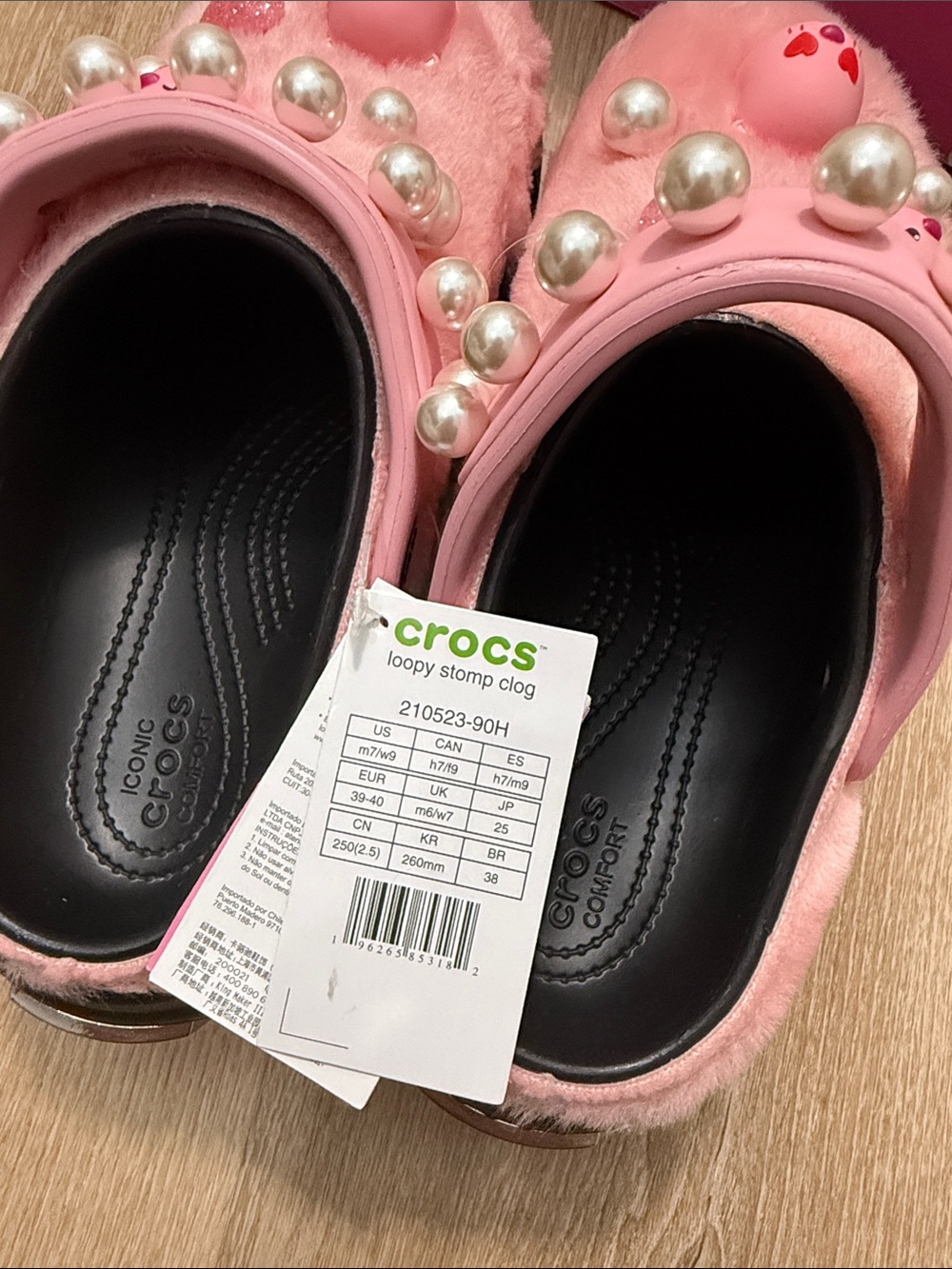 NWT Crocs x Zanmang Loopy Stomp Clog Pink Unisex Platform M7 W9 - Picture 4 of 9
